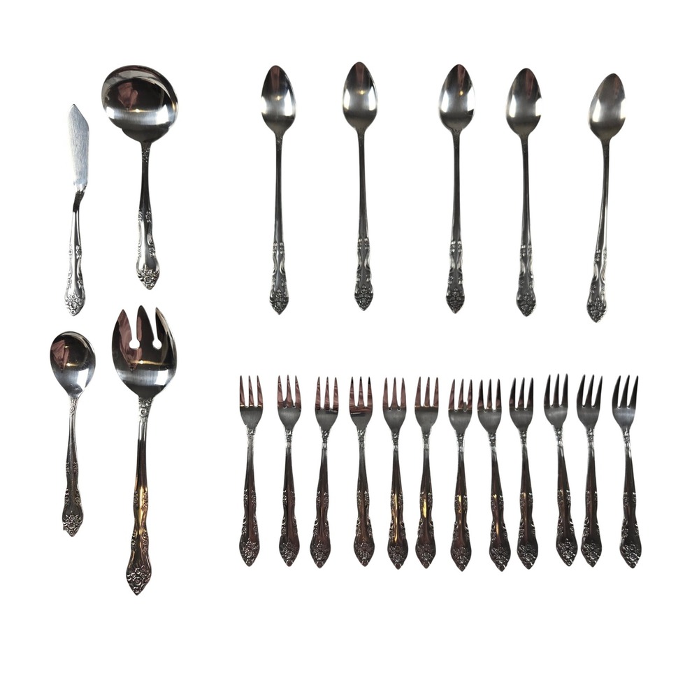 Oneida WM A Rogers Stainless Steel Flatware Lot Forks Spoons Knife Replacement